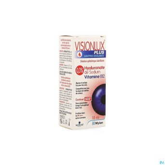 Visionlux plus gouttes yeux fl 1 x 10ml