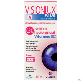 Visionlux plus gouttes yeux fl 1 x 10ml