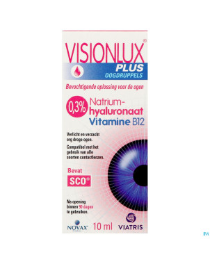 Visionlux plus gouttes yeux fl 1 x 10ml