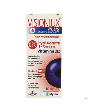 Visionlux plus gouttes yeux fl 1 x 10ml