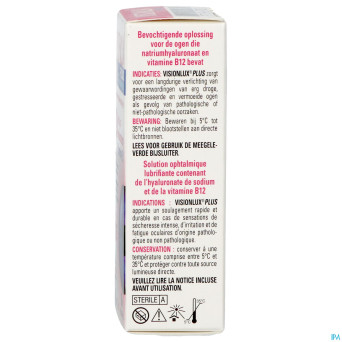 Visionlux plus gouttes yeux fl 1 x 10ml