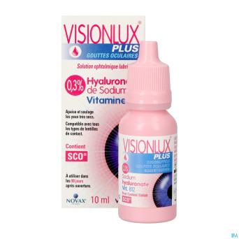 Visionlux plus gouttes yeux fl 1 x 10ml