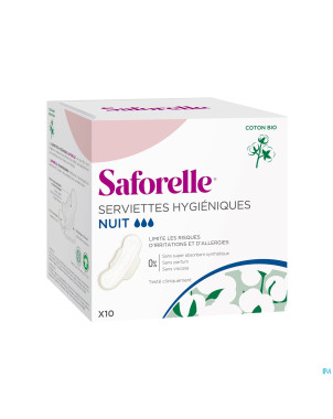 Saforelle serviettes hygieniques nuit    10