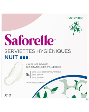 Saforelle serviettes hygieniques nuit    10