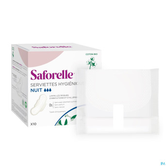 Saforelle serviettes hygieniques nuit    10