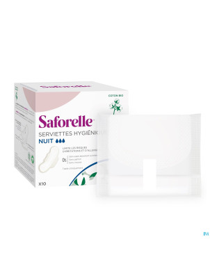 Saforelle serviettes hygieniques nuit    10