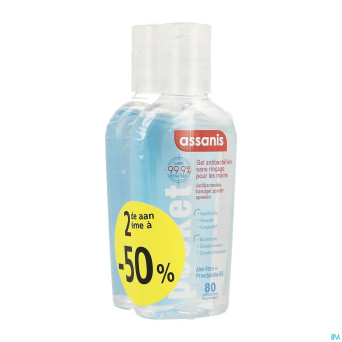 Assanis pocket gel duo 2x80ml    2eme -50%