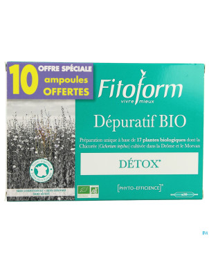 Depuratif bio  amp 20 + amp 10 gratuit    fitoform