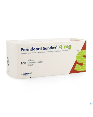 Perindopril sandoz 4mg impexeco comp 100 x 4mg pip