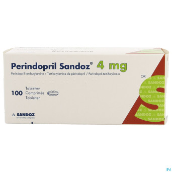 Perindopril sandoz 4mg impexeco comp 100 x 4mg pip