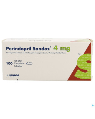Perindopril sandoz 4mg impexeco comp 100 x 4mg pip