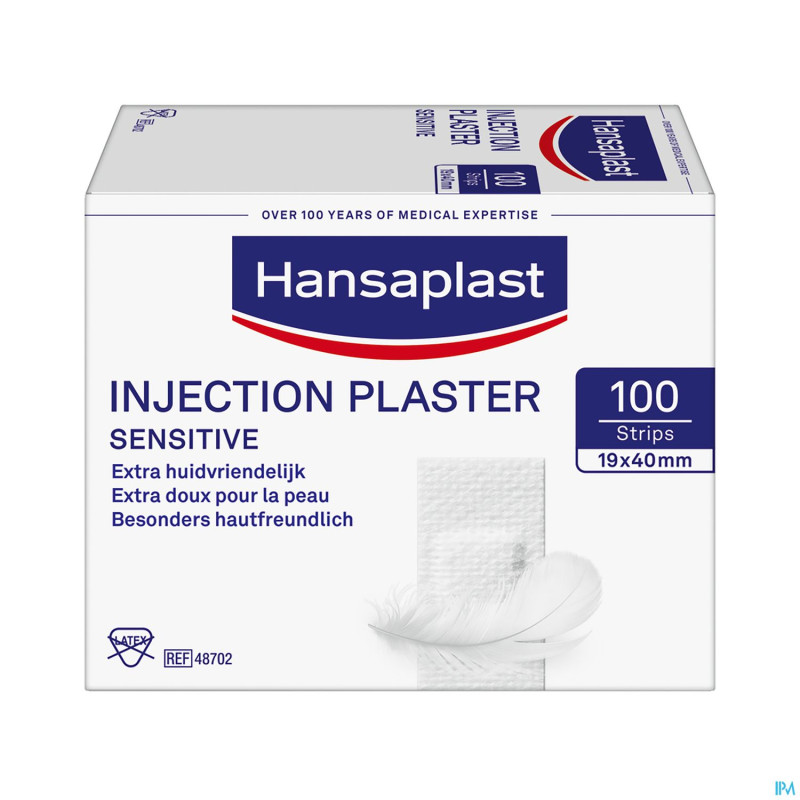 Hansaplast elastic sens. inject.plaster strips 100