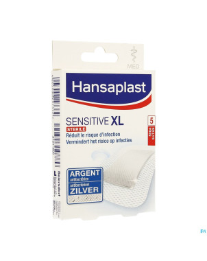 Hansaplast med sensitive  xl 6cmx7cm    strips 5
