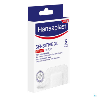 Hansaplast sensitive  xl 6cmx7cm    strips 5