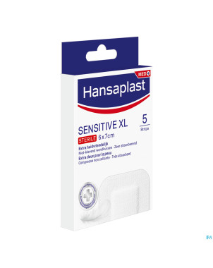 Hansaplast sensitive  xl 6cmx7cm    strips 5