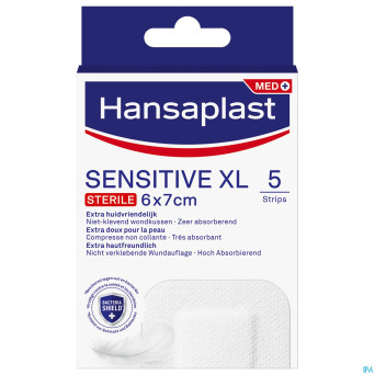 Hansaplast sensitive  xl 6cmx7cm    strips 5