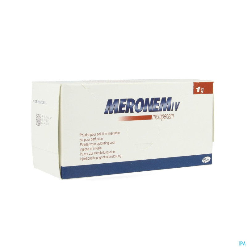 Meronem pdr sol inj et perf fl 10 x 1g