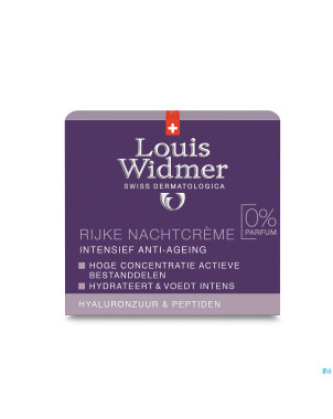 Widmer aai creme riche nuit n/parf pot 50ml