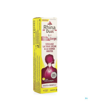 Rhina dual toux gorge    comp a sucer 18