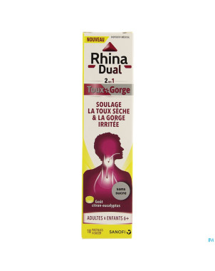 Rhina dual toux gorge    comp a sucer 18
