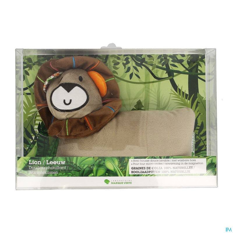 Marque v doudou chauffant lion    26x22cm