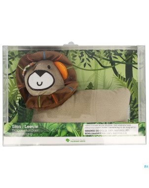 Marque v doudou chauffant lion    26x22cm