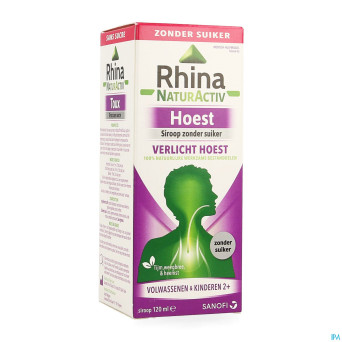 Rhina natur activ toux sans sucre    sirop 120ml