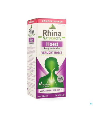 Rhina natur activ toux sans sucre    sirop 120ml