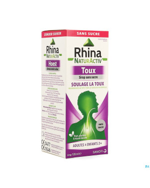 Rhina natur activ toux sans sucre    sirop 120ml