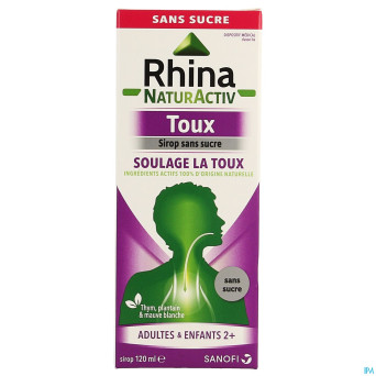 Rhina natur activ toux sans sucre    sirop 120ml