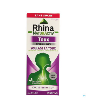 Rhina natur activ toux sans sucre    sirop 120ml