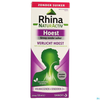 Rhina natur activ toux sans sucre    sirop 120ml