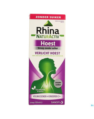 Rhina natur activ toux sans sucre    sirop 120ml