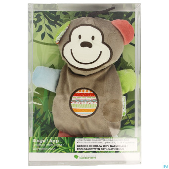 Marque v doudou chauffant singe    22x25cm