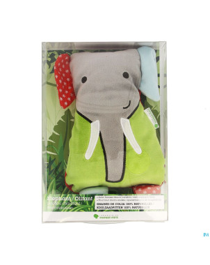 Marque v doudou chauffant elephant    17x25cm