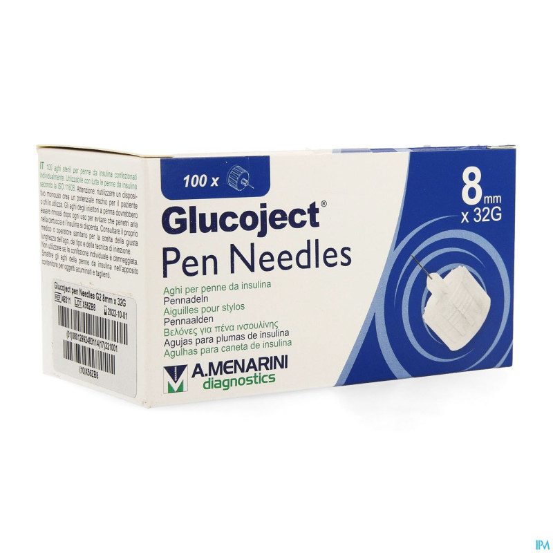 Glucoject pen needles 8mm    32g