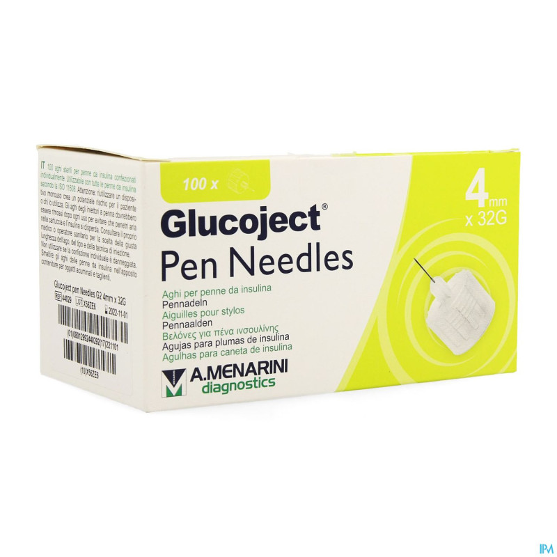 Glucoject pen needles 4mm    32g
