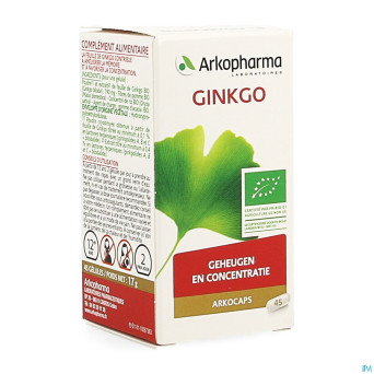 Arkogelules ginkgo bio    caps 45