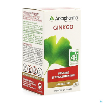 Arkogelules ginkgo bio    caps 45