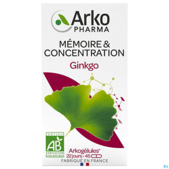 Arkogelules ginkgo bio    caps 45