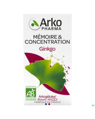 Arkogelules ginkgo bio    caps 45