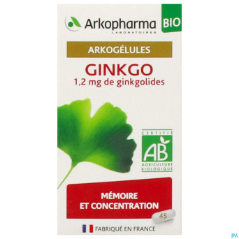 Arkogelules ginkgo bio    caps 45