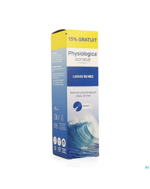 Physiologica isonasal    spray 100ml 15% gratuit