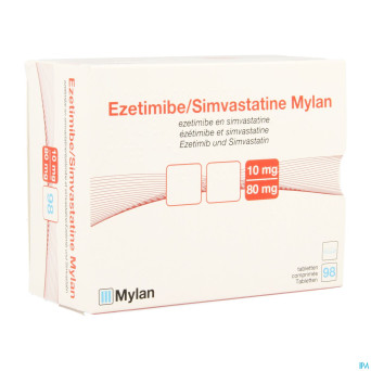 Ezetimibe simvastatine viatris 10mg/80mg comp 98