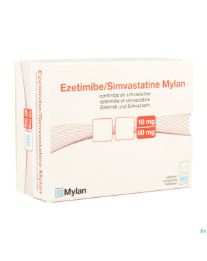 Ezetimibe simvastatine viatris 10mg/80mg comp 98
