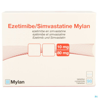 Ezetimibe simvastatine viatris 10mg/80mg comp 98