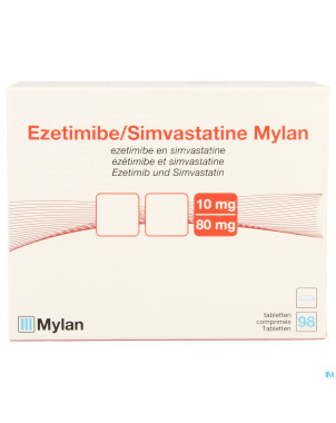 Ezetimibe simvastatine viatris 10mg/80mg comp 98