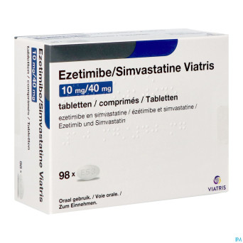 Ezetimibe simvastatine viatris 10mg/40mg comp 98