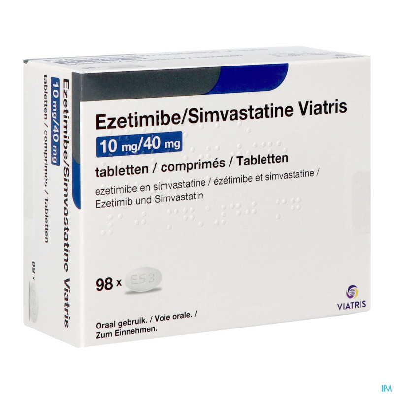 Ezetimibe simvastatine viatris 10mg/40mg comp 98