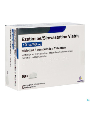 Ezetimibe simvastatine viatris 10mg/40mg comp 98